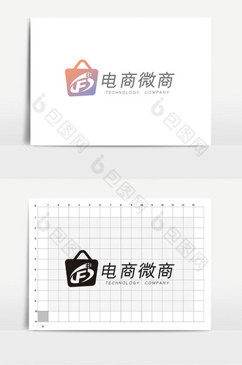 大气时尚F字母购物电商微商logo图片
