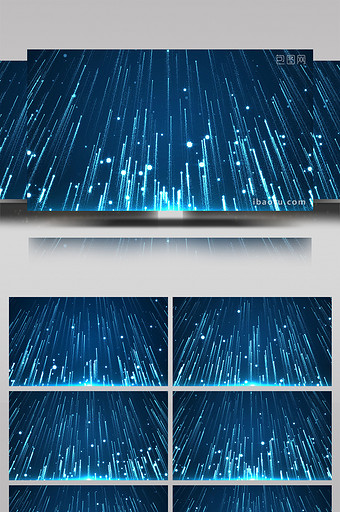 4K科技蓝粒子光线上升背景素材图片
