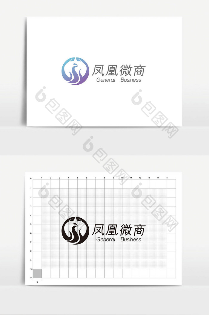 大气时尚凤凰图形购物电商微商logo