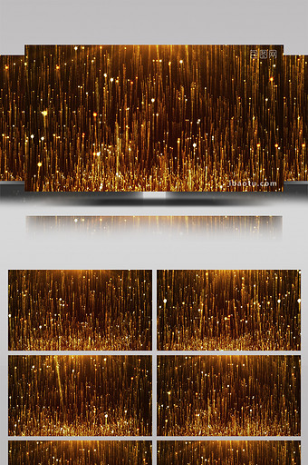 4K大气金色粒子上升动态背景素材图片