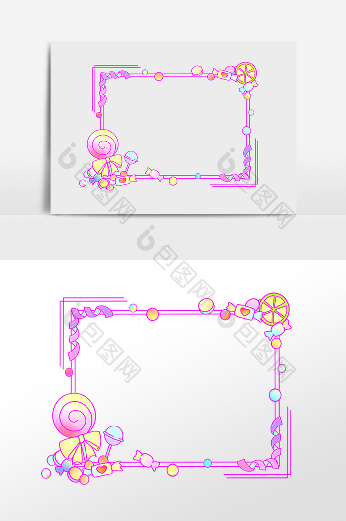 彩色荧光棒棒糖装饰框