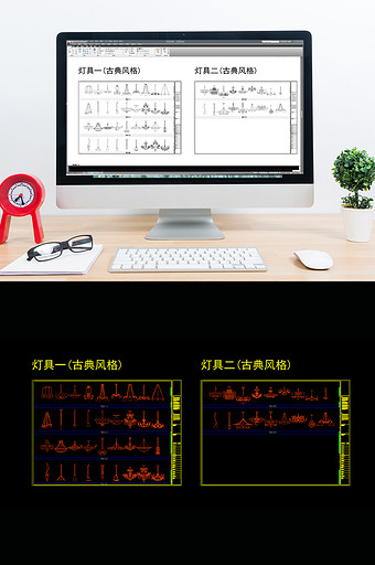 精美古典风格灯具图库图片