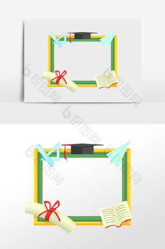 大学毕业边框毕业季图片