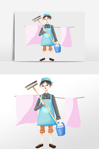 家政工人图片本素材所属分类为家政工人广告设计 ,主要用途为手绘卡通