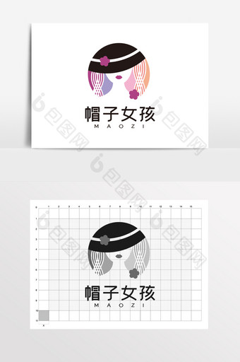 帽子女孩服装LOGO标志VI图片