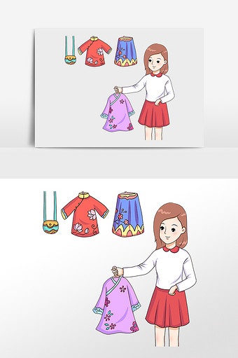 买零食女孩图片