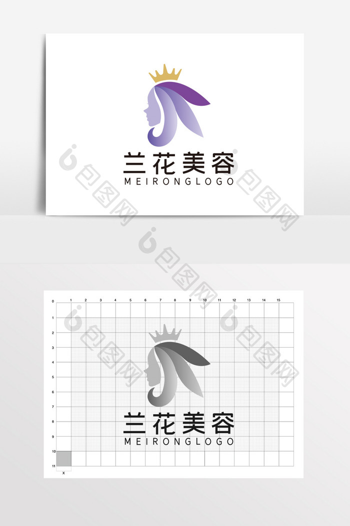 女装兰花美女美容医美LOGO标志VI