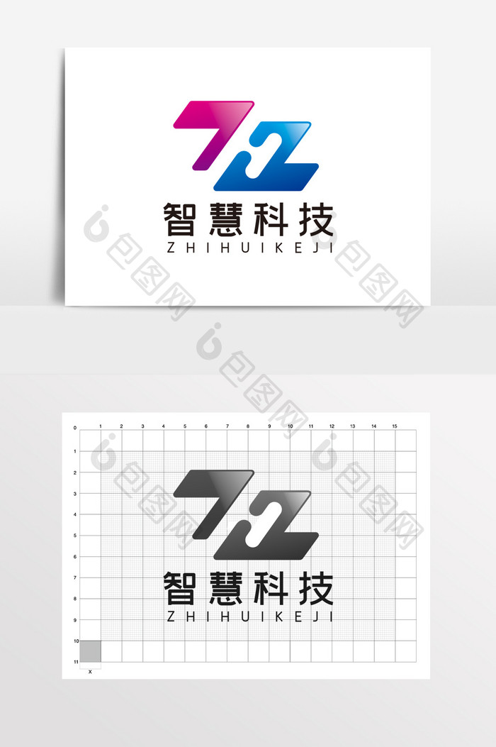 科技教育字母LOGO标志VI