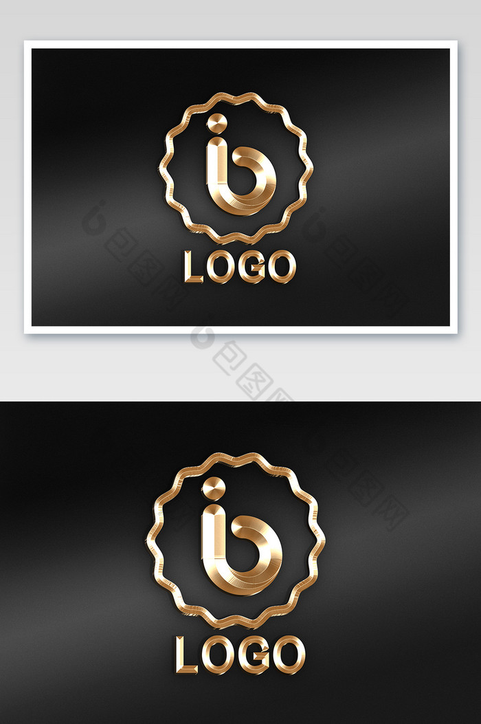 黑底炫酷黄金炫丽金属logo标志图片图片