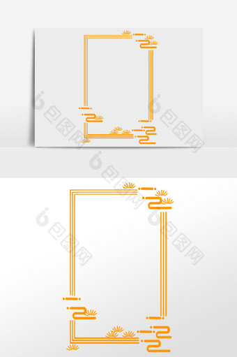 中国风中式花纹线性框图片