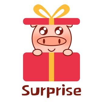 元气猪表情包-16惊喜gif图