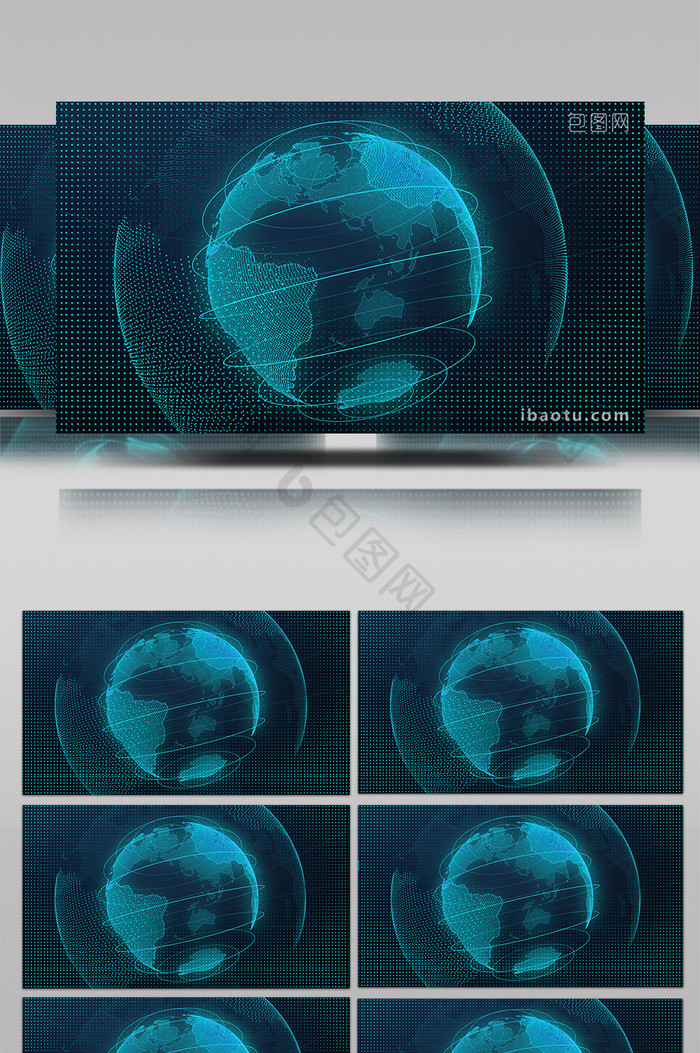 科技数字化地球背景视频
