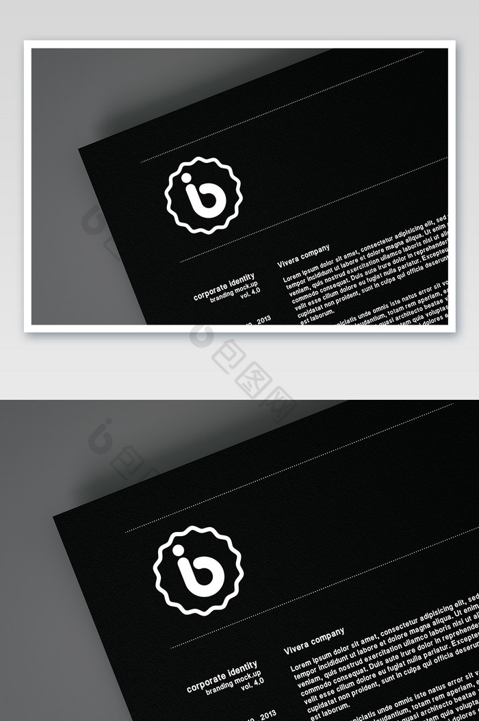 A4纸文件纸合同一角logo展示标志图片图片