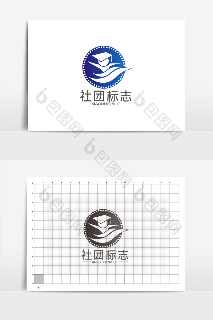 创意时尚校徽社团LOGO