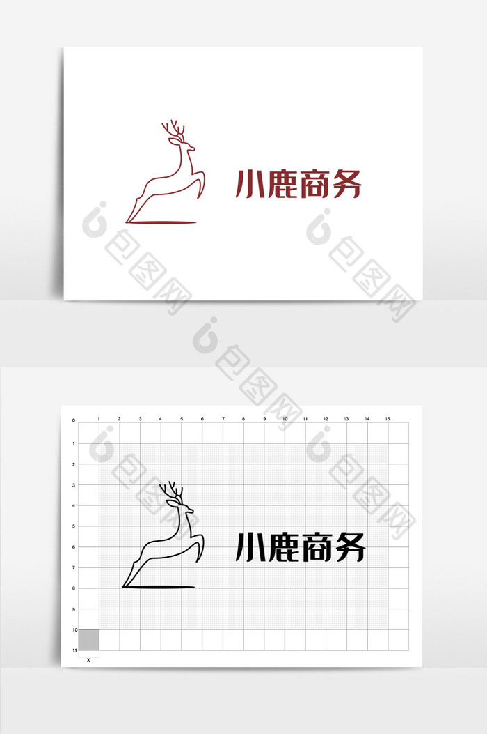 小鹿商务标志logo