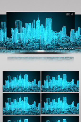 科技城市背景视频图片