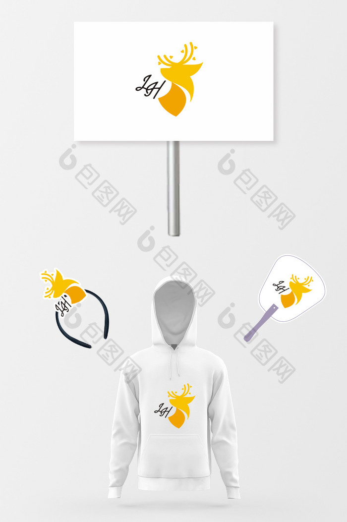 鹿晗应援logo后援团粉丝团vi手幅