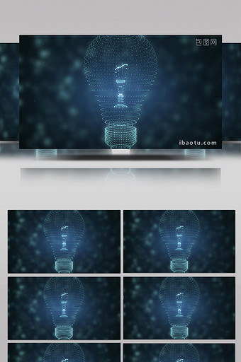 科技节能灯泡背景视频图片