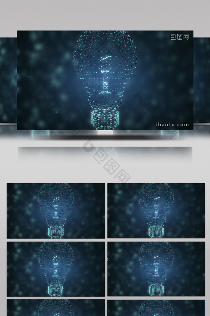 科技节能灯泡背景视频