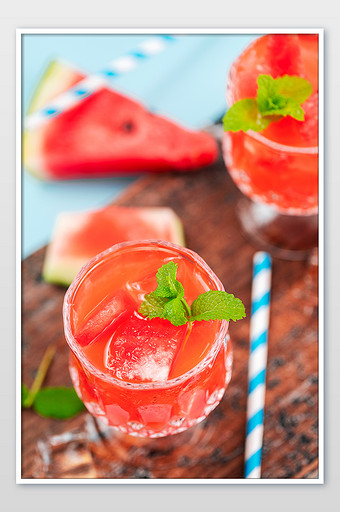 冰爽冷饮西瓜汁图片
