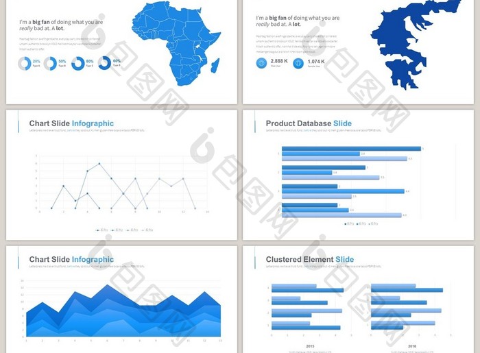 商务蓝色款式数据40页PPT模板