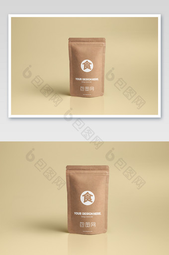 零食食物袋环保袋设计贴图包装样机图片