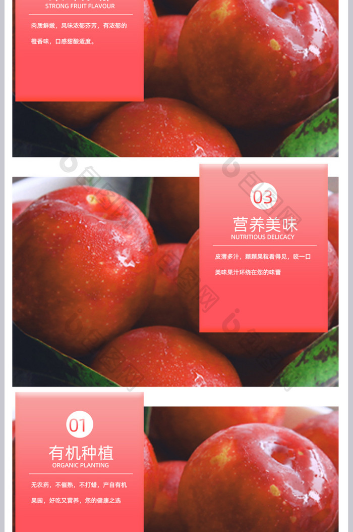 李子水果生鲜美食活动夏季畅享粉色详情页