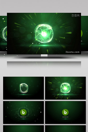 优雅粒子光线动画演绎LOGO片头AE模板图片