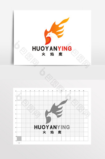 科技体育用品服装火焰鹰LOGO标志VI图片