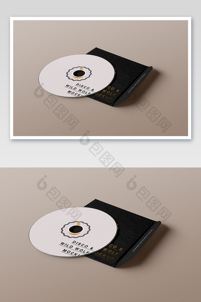 陈旧名片唱片封面设计黑胶CD贴图包装样机