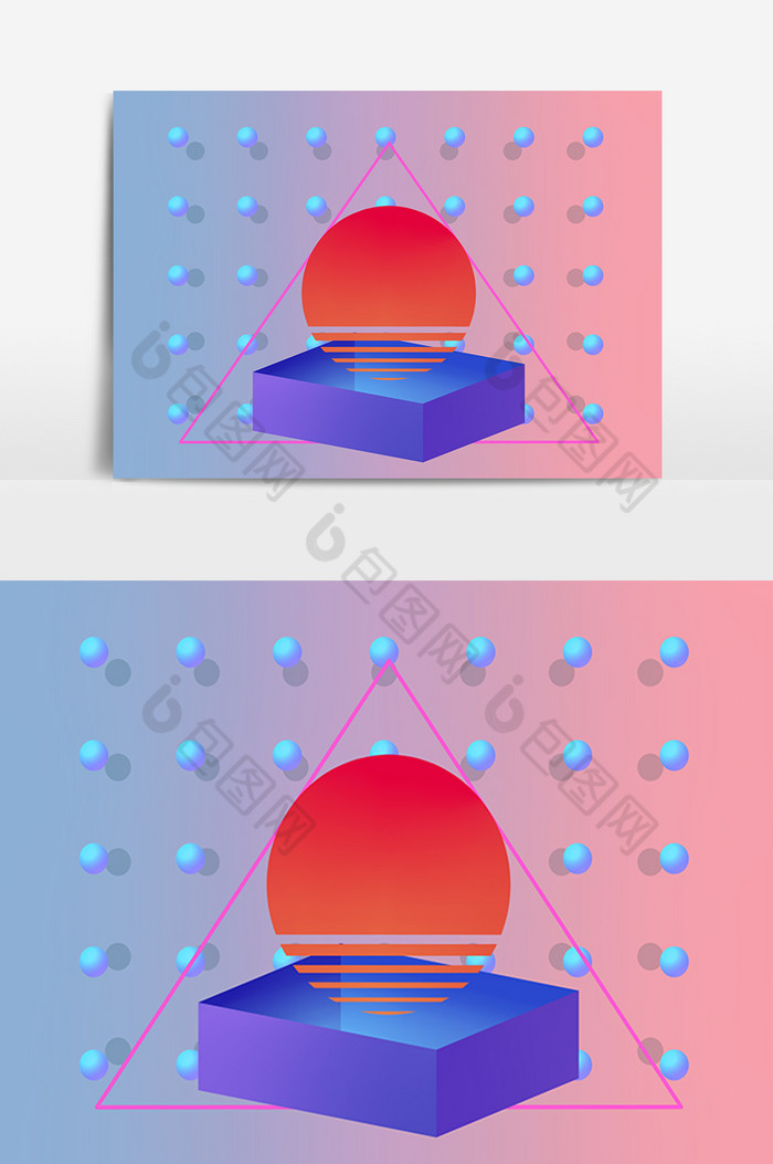 蒸汽波幻彩图片图片