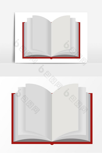 书籍翻页效果元素图片