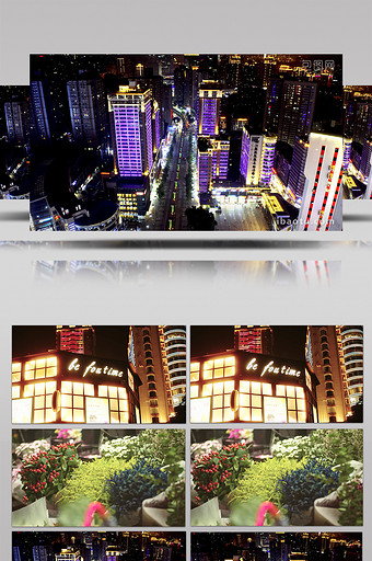 航拍重庆九龙坡商圈夜景图片