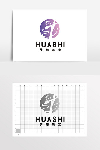 画室美术馆儿童教育画画logo标志vi图片下载