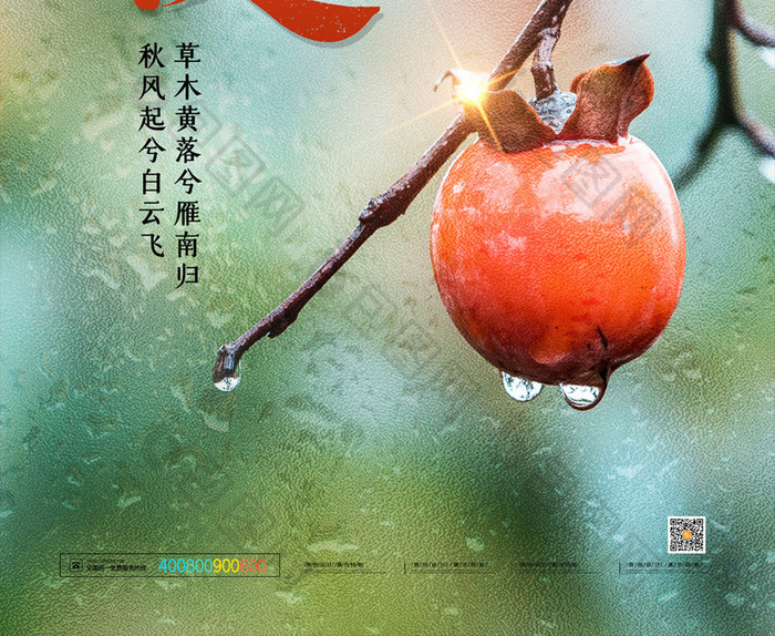 简约中国二十四节气立秋海报