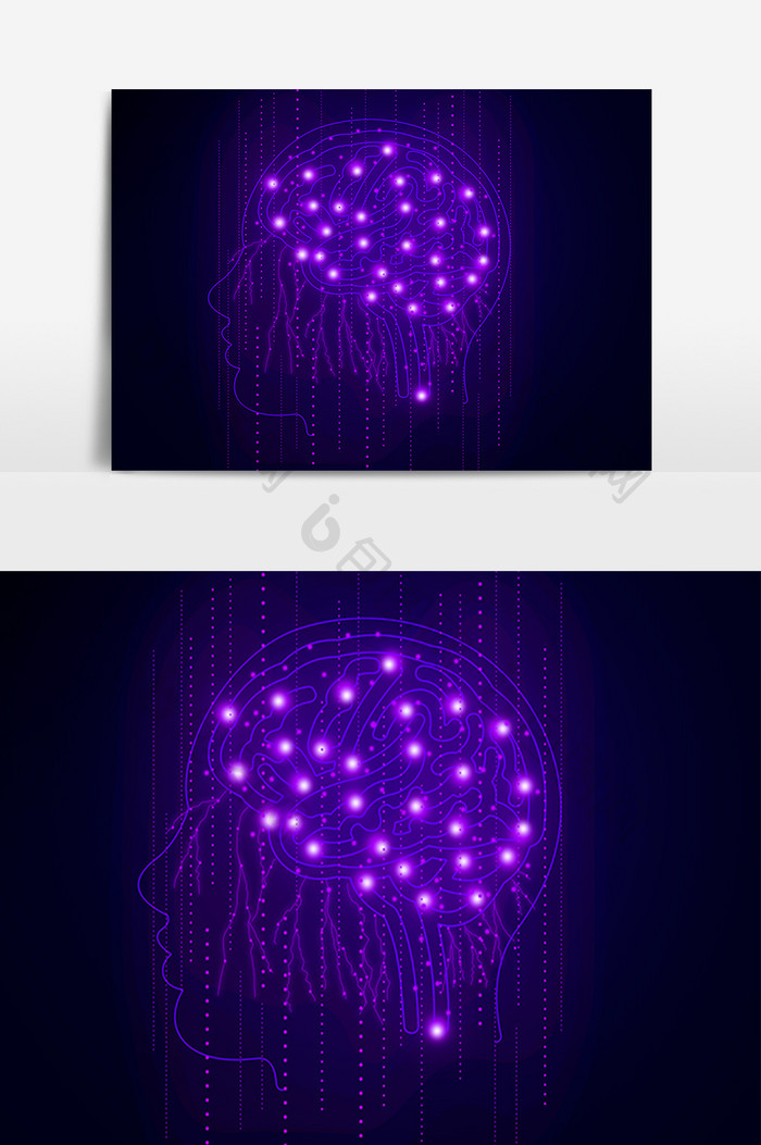 高科技点线科技大脑