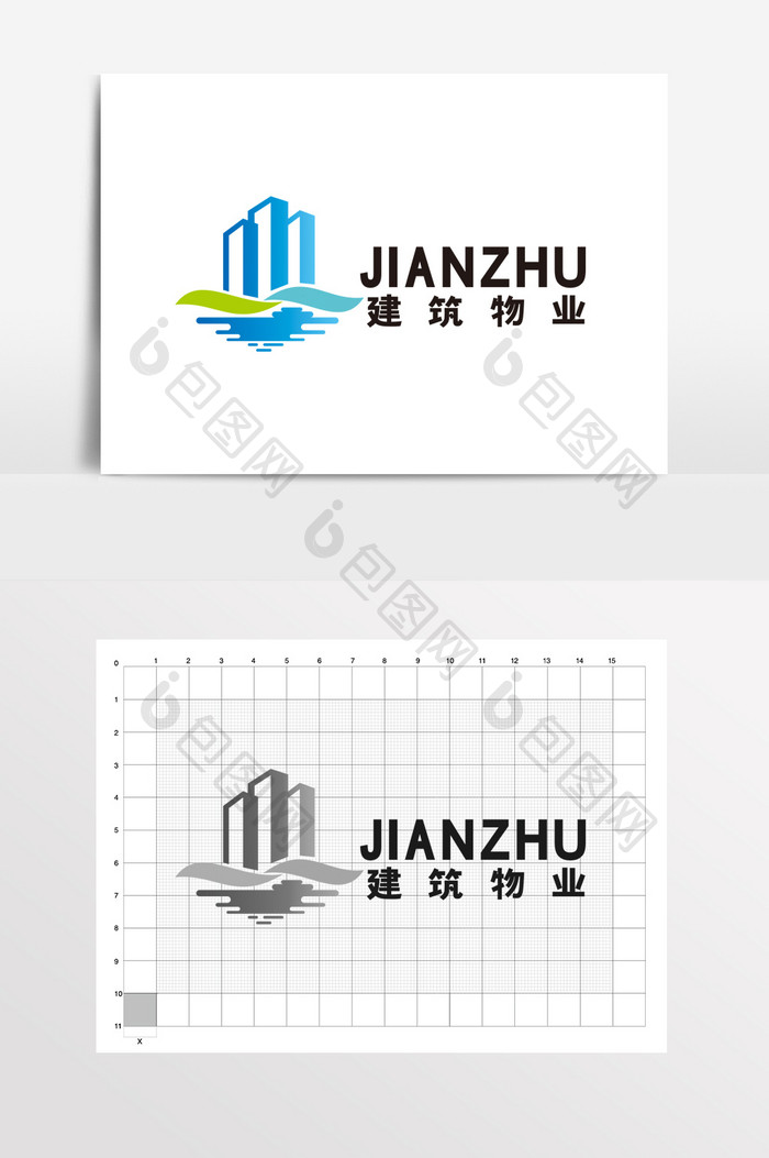 建筑房地产物业家政楼LOGO标志VI