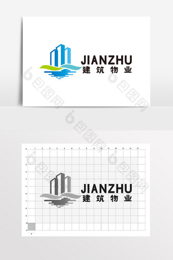 建筑房地产物业家政楼LOGO标志VI图片