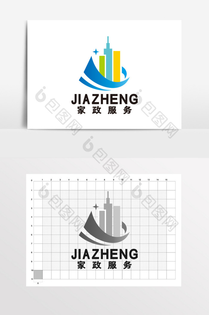 家政建筑房屋中介LOGO标志VI