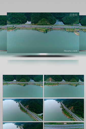 航拍淳安县千岛湖环湖公路图片