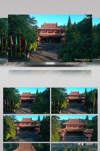 航拍杭州市临安区钱王陵园图片