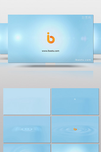 4K水波纹水资源能源片头片尾LOGO演绎图片