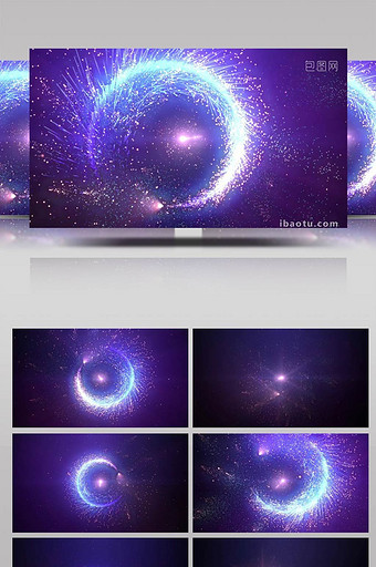 4k动感炫酷紫色粒子旋转唯美led视频图片