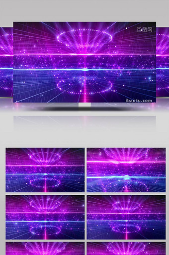 4k炫酷唯美紫色粒子星云动态舞台背景图片