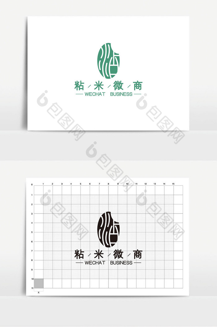 粘字体电商微商logoVI图片图片