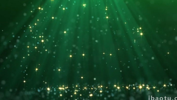4k唯美绿色粒子光芒照射舞台背景led
