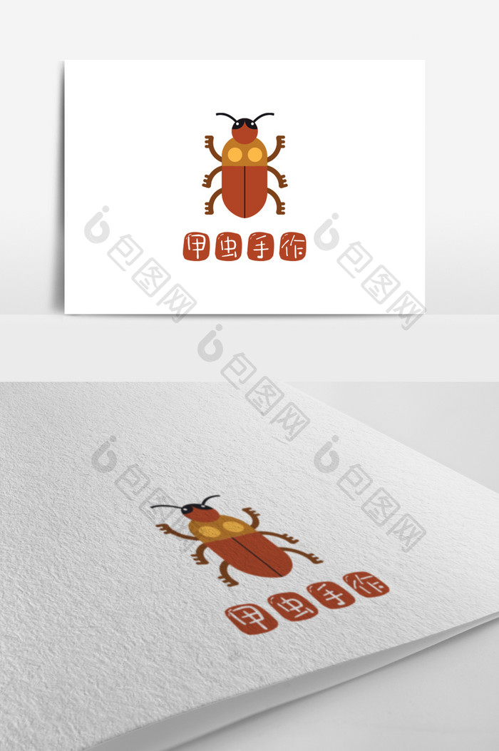 昆虫手工手作艺术创意logo设计