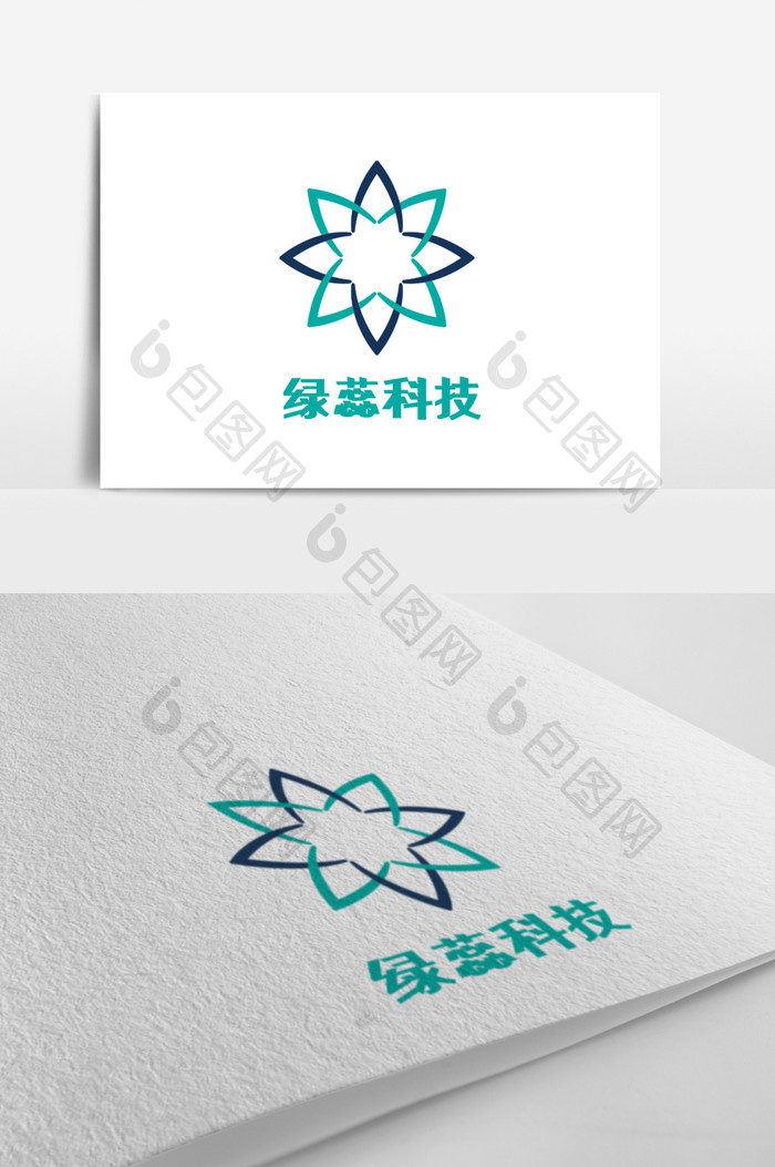 线条通讯科技创意logo设计