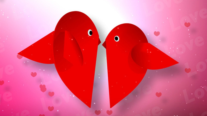 折纸小鸟动画爱的愿望浪漫婚礼片头AE模板