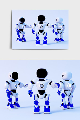 C4D智能卡通机器人IP形象效果图图片